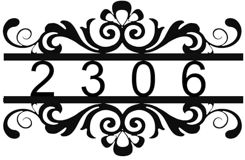 Plaque d'adresse personnalisée en métal, plaque d'immatriculation moderne personnalisée avec nom d'adresse, panneau mural extérieur, plaque numéro de porte, panneau d'adresse de domicile