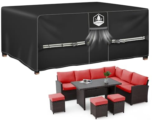 Rimwig Garden Furniture Covers Waterproof 242x182x100cm Rattan Sofa Cover