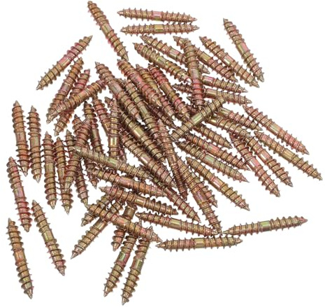 GALPADA Tornillos Autorroscantes de Doble Rosca M5x30 para Madera y Metal, 100 Unidades, Acero Revestimiento de Zinc, Tornillo de Espiga para Muebles, Fijación Resistente para Herrajes
