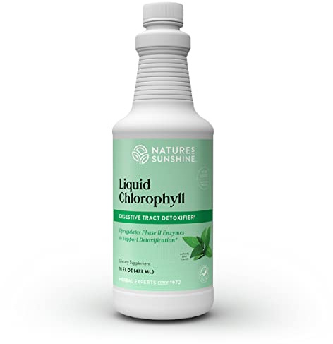 Nature's Sunshine Liquid Chlorophyll - Immunity Support, Detox & Cleanse, Chlorophyll Liquid Drops with Spearmint Oil, Natural Energy Boost, Internal Deodorant - 16 Fl Oz