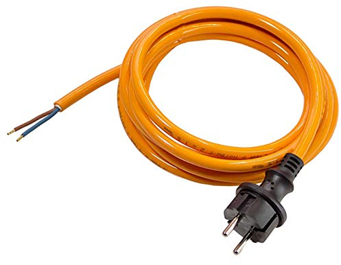 as - Schwabe PUR Cordon d'Alimentation pour Chantier de 5 m Câble Robuste 230V, 16A avec Gaine Extérieure en Polyuréthane H07BQF 2 x 1,0 IP44 Fabriqué en EU I 70913