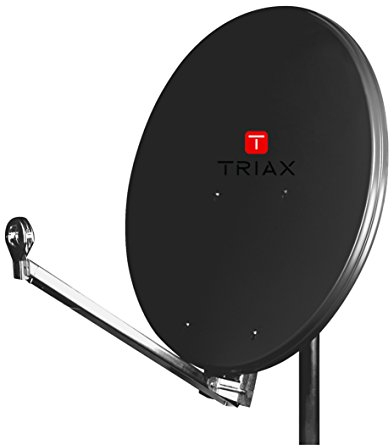 TRIAX HIT FESAT 75 SG Black, Grey Satellite Antenna – Satellite Antennas (37.3 dBi, 10.7 – 12.75 GHz, 15 – 45 °, 21 °, 750 mm, 800 mm)