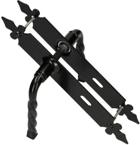 KOTARBAU® Türdrücker 90 mm BB Türgriff Türbeschlag Türklinke Drückergarnitur Schwarz Universal Innen Außenbereich Schmiedeeisen Rostabweisend