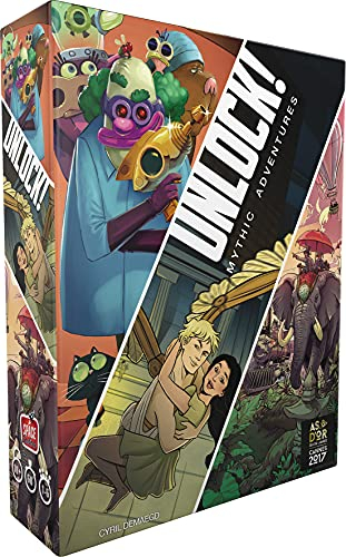 Asmodee - Unlock! Mythic Adventures - UNbox Now - Jeu Escape Game Adultes et Enfants dès 10 Ans - Jeu d'Ambiance - Jeu de Cartes avec Application Gratuite - 1 à 6 Joueurs - en Français- Space Cowboys