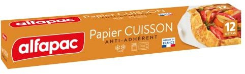 ALFAPAC - Papel para hornear de 12 m, fabricado en Francia