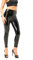 MFCGHXR Lackleggings, Lackleggins Frauen, Lack-Leggings Damen, Lacklegging, Leggings Lack-reflektierende, glänzende Stretch-Leggings, hohe Taille, schmale Passform (XXL)