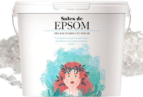 Bioky Sales de Epsom 3kg | Sales de Baño Relajantes – Sulfato de Magnesio Puro para Bienestar y Relajación – Revitalizante y Sin Aditivos - Diferentes Formatos Disponibles (3KG)