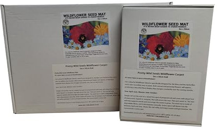 Wildflower Seed Mat Carpet - No Grass - for Bees and Butterflies- 3m - 5m - Pick Your Length (5m)