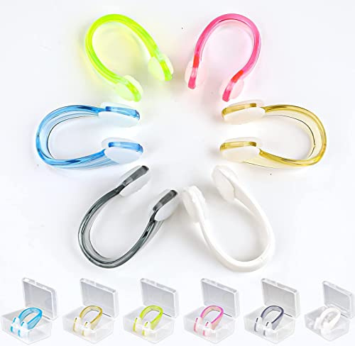 Mokeum Swimming Nose Clip, Reusable Convenient Waterproof Nose Protector with Waterproof Silica Gel for Showering Bathing Surfing Snorkeling Other Water Sports