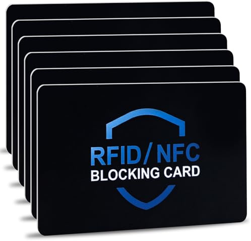 Setgoold 6 Pack RFID Blocking Card Credit Card Protector Anti-Theft Credit Cards Protection Contactless NFC Blocker for Wallets Debit Cards ID Cards