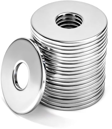 Tunejoy Rondelle in Acciaio Inox 304 M6x20x1 Rondelle Piatte Metalliche per Viti e Dadi e Barra Filettata Argento 50Pezzi
