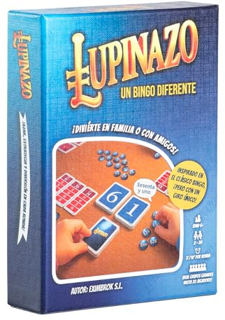 Lupinazo - Juego de Cartas Tipo Bingo | Fácil, Original, Moderno, Divertido | Partidas rápidas | Ideal Amigos, Familias, Sobremesas, Reuniones | De 2 a 20 Jugadores | Juego de Mesa Social +6 años
