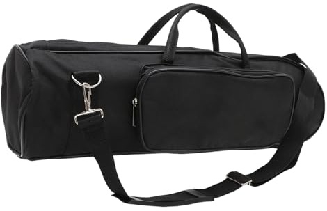 Toddmomy Borsa per Tromba e Resistente Oxford Nero Tracolla Laterale e Tasca, Design Semplice per Trasporto Comodo dello Strumento