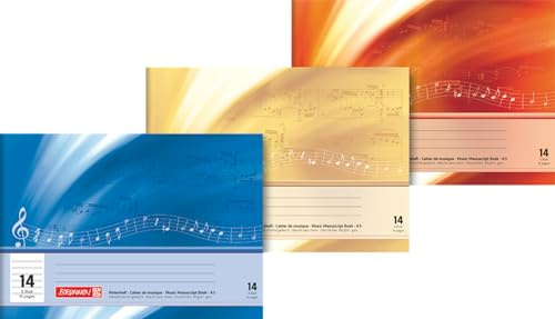 Brunnen 1046331 Cahier de musique A5 8 feuilles, linéature 14, 16 pages