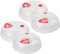 Tebery 4 Pack Ø 25cm Mikrowellen Abdeckungen mit Dampfentlüftung, Transparente Geschirr Abdeckhaube Mikrowellen Teller Abdeckung, BPA frei, Plastik Mikrowellen Deckel für Lebensmittel
