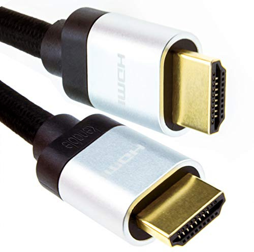 kenable HDMI v2.1 Ultra High Speed HDR 8K 60Hz 4K 120Hz 48Gbps eARC Cable 1m Silver [1 metres]