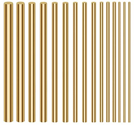 SKYPRO 15 st diameter 2-8 mm mässingsstång urmakare svarv gör-det-själv klockverktyg hantverksdelar 100 mm längd