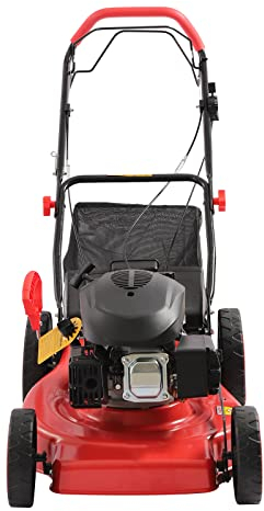 Rasenmäher Benzin mit Antrieb, Benzin Vertikutierer, 173cc 4-Stroke Single-Cylinder Sichelmäher, 8-fache Schnitthöhenverstellung, Seitenauswurf 51 cm Schnittbreite, 6,0 PS