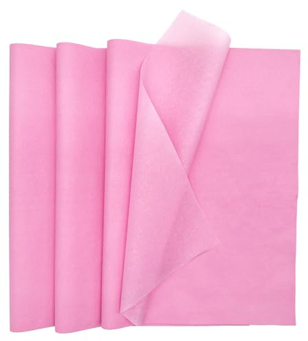 MORAINJAY 60 ark Rosa Silkespapper, 50x70 cm Silkespapper för Förpackning, Rosa Papper för Presentinslagning, Pyssel, Födelsedag, Bröllop och Festdekorationer