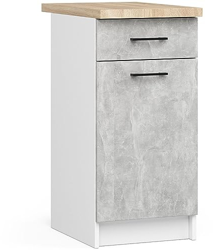 AKORD Cucina componibile con piano di lavoro 82/85x40 cm | Armadio da cucina | Credenze OLIWIA | Spazioso | Robusto | Adatto a ogni design | Per una piccola cucina | Come parte di un set |