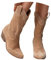LDXEQIZ Botines De Ante Medias Botas Elegantes De Mujer con Tacón Cuadrado Booties Sin Cordones Retro Estilo Western Ankle Boots Cowboy Zapatos De Tobillo con Punta Puntiaguda(Brown,39 EU)