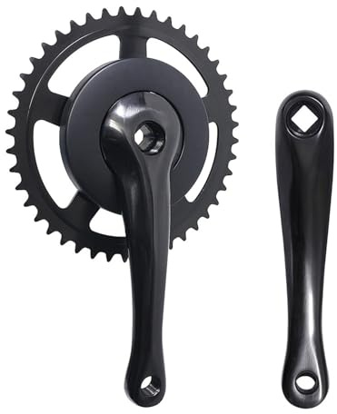 Psdndeww UPRGADES Bike Crank & KETZLADEL Set 44 ZEETH Speed ​​ Bicicletta manovella multifunzione 44T manovella per bicicletta da aggiornare
