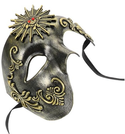 Luxshiny Masque De Carnaval Masques De Carnaval Demi-e De Danse e De Mascarade Noir Pour Homme Costume De Demi-e e De Fête Mascarade e De Cosplay Doré Abdos