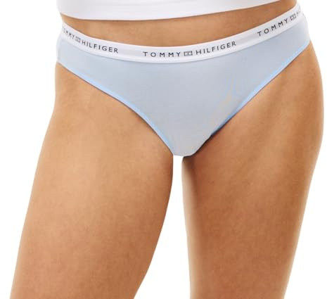Tommy Hilfiger Braguitas Tipo Bikini Mujer Cotton con Logotipo en la Cintura, Azul (Sweet Blue), M