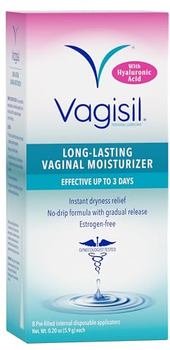 Vagisil Prohydrate Internal Vaginal Moisturizer, Gel & Lubricant for Women, Gynecologist Tested, 8 Count, Pack of 1 (8 Total Applicators)