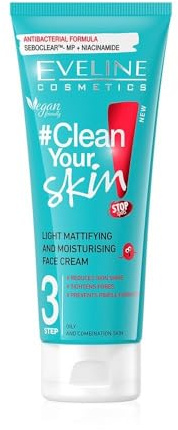 Eveline Cosmetics Clean Your Skin Lightweight Mattifying and Hydrating Face Cream for Oily and Problematic Skin