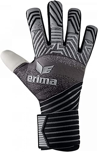 Erima Erwachsene Flex RD Pro Torwarthandschuh, schwarz/grau/weiß, 9,5
