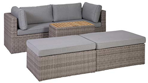 greemotion Lounge-Set Olea, Rattan Lounge Set mit Tisch