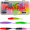 Paradox Fishing Forellenköder Gummi Set 5,5cm mit Box 25 St. I UV Forellenköder Gummi Gummiköder Forelle I Forellen Angeln Spoon Set Forellenteig - Spoons Forelle (Käse)
