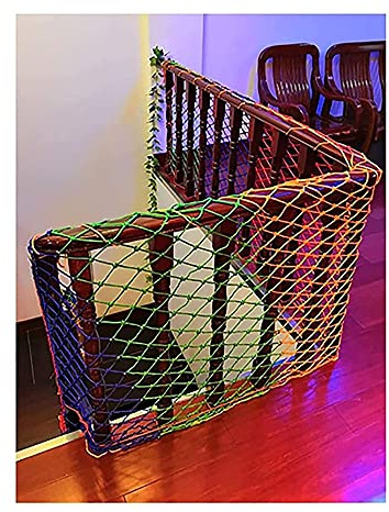 HAPPLiGNLY Indoor Restaurant Ceiling Decoration, Safety Net Rope Net Kids Stair Protection Net, Garden Fence Net Nylon Color Decorative Net, Pet Anti-Falling Cargo Trailer Netting Rope nettin