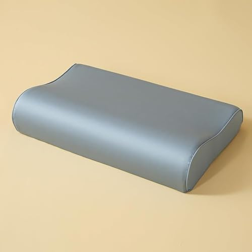 Zhiyuan funda de almohada 100% algodón para almohada de contorno, almohada viscoelástica, almohada cervical 30 x 50 cm, Azul acero claro