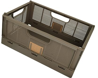 HOMELINE Klappbox Aufbewahrungsbox 50 x 33 cm braun Klapp- und stapelbar