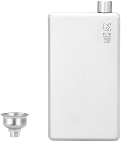 KEITH Titanium Hip Flask 3.38 OZ for Women Men, Squre Pocket Flask Whisky Alcohol Flask with Funnel Leakproof Fit for Camping Hiking Party and BBQ