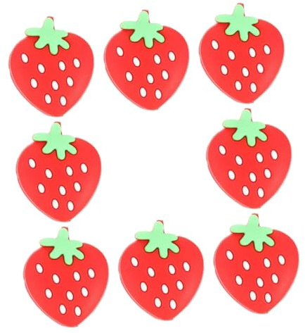 iplusmile Amortisseurs De Tennis en Silicone De Fraise 8 Pièces Lot, Amortisseur De Vibrations pour Raquettes De Tennis, des Secousses, Usage Sportif Et Récréatif