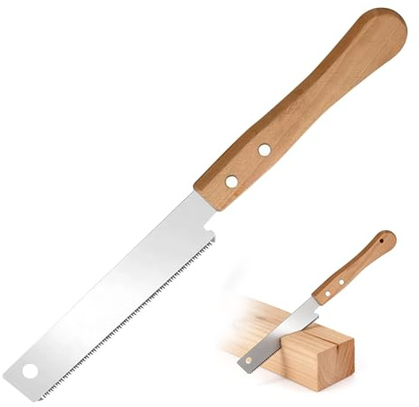 Small Japanese Pull Saw, Hand Saw for Rip Cross Angle Cut, Single Edge Hand Saw, Flush Cut Saws for Fine Cutting Wood, Wooden Handle Fine Tooth Pull Saws, Woodworking Tool for Trimming Pruning