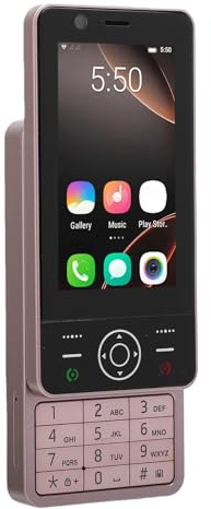 Tosuny Telefono Slider 4G con Touchscreen da 3,0 Pollici, Telefono Cellulare Sbloccato Dual SIM, Tastiera Fisica Supporto Smartphone App Scarica Batteria da 2000 mAh MP3 FM per Anziani (Gold)