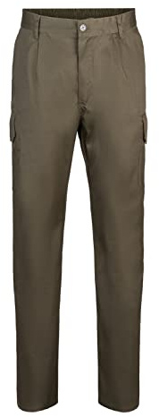 VELILLA 345 Pantalón Multibolsillos, Color Verde Caza, Talla 42