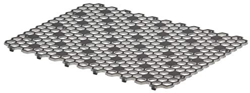 Spectrum Diversified Hexa Raised Feet Quick-Drying Heavy-Duty Protector with Non-Slip Surface, Large Farmhouse Sink Mat, Frost/Gray