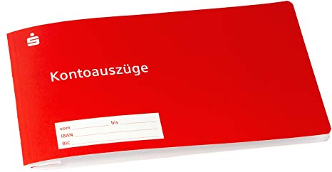 25 x Sparkassen Hefter Kontoauszugshefter für Kontoauszüge, Mappen, Kontoauszugsmappen (rot)