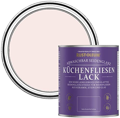 Rust-Oleum Pink water resistant Kitchen Tile Paint in Satin Finish - China Rose 750ml