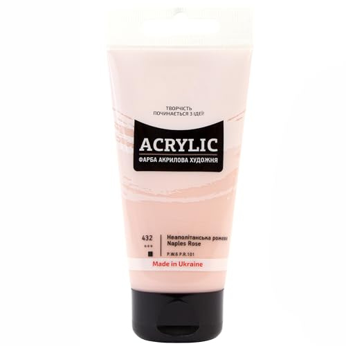 7 Artists Acrylfarbe Rosa Neapolitanisches 75 ml – Hochdeckende Pink Acryl für Holz, Leinwand, Ton & Stein Bemalen | Einzelne Pink Acrylic Paint | Acryl Farbe für Basteln & Malen