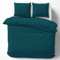Cotton Castle Bettwäsche Bettgarnitur Bettbezug 100% Baumwolle 135x200 155x220 200x200 200x220, Farbe:Petrol, Größe:200 x 220 cm