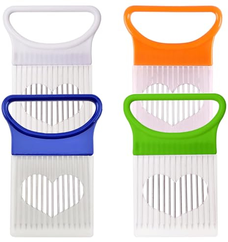 YVPSI 4pcs Onion Holder Slicer Stainless Steel Onion Slicer Tool for Lemon
