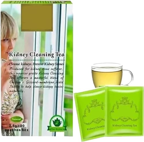 Generic Té de limpieza de riñones, 20 bolsas, té de limpieza de riñones orgánico, té de hígado nutritivo a base de hierbas chino todos los días (1 caja de 2.5 gramos)