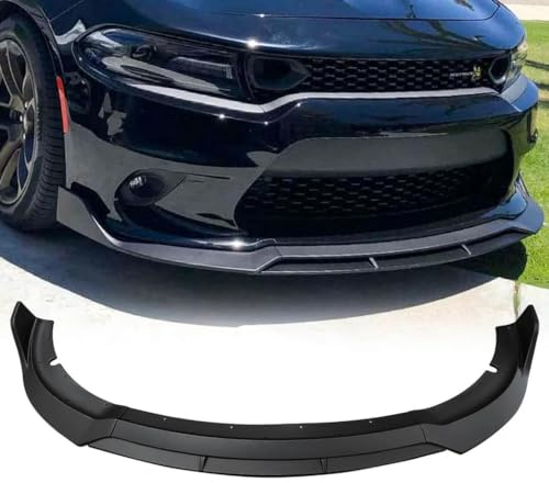 QziH für 2015-2023 Dodge Charger SRT Scat Pack Auto Frontspoiler Lippe Sport Kratzfest Kollisionssicher Lippenspoiler Frontstoßstangenlippe