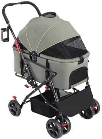 Passeggino per Cani Passeggino Per Cani Pieghevole Passeggino Per Animali Domestici Passeggino Per Gatti Staccabile 3 In 1 Cestino Portaoggetti A 4 Ruote Per Carrello Per Cani Di Piccola Taglia Media